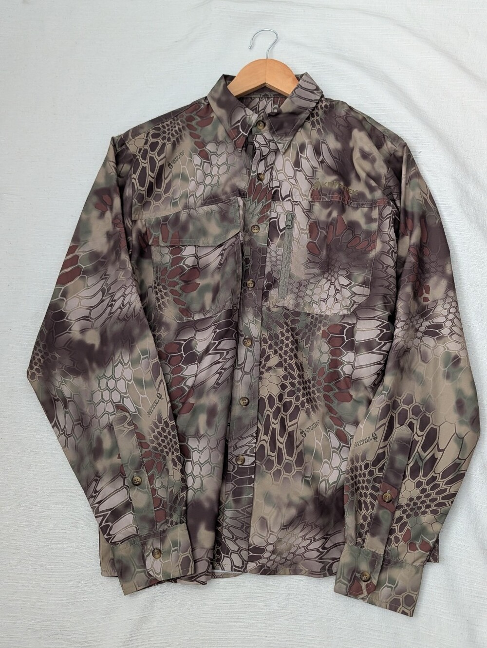 Kryptek Men’s Camo Outdoor Shirt  Sz M